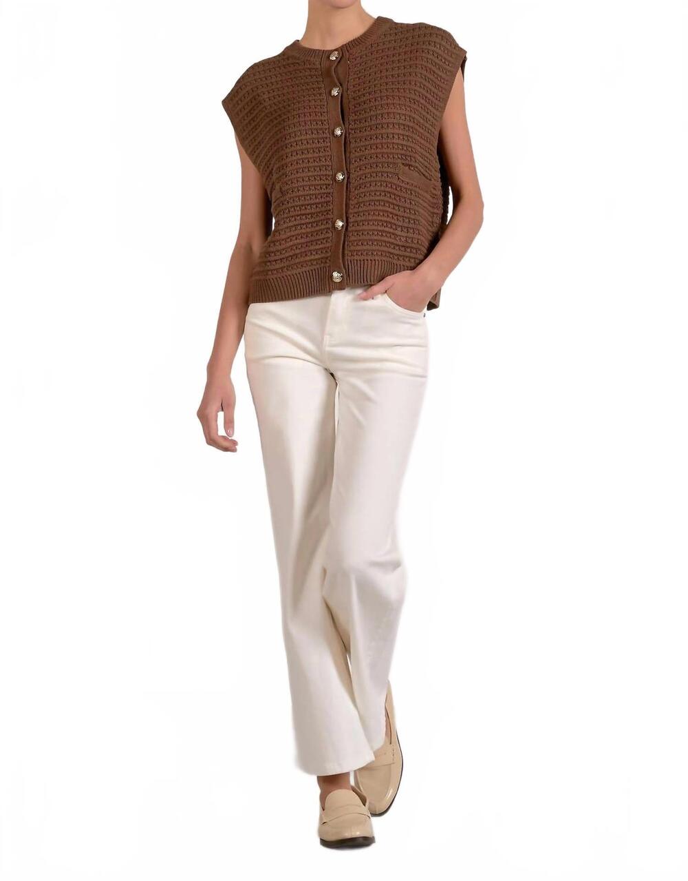 NEW ELAN cardigan sweater in camel